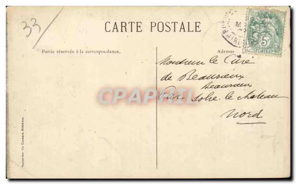 Bordeaux — Place de la Comédie & Cours du 30 Juillet. C. C. - Rückseite