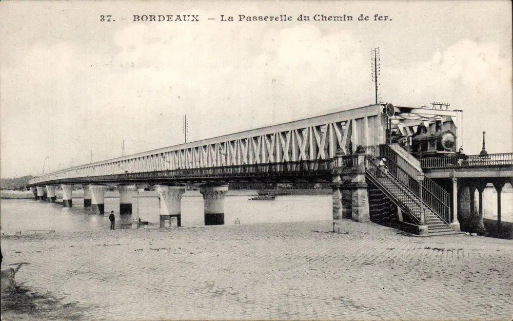 Bordeaux — A Ponte do Caminho de Ferro — Edição M. F. — n° 37 - Frente