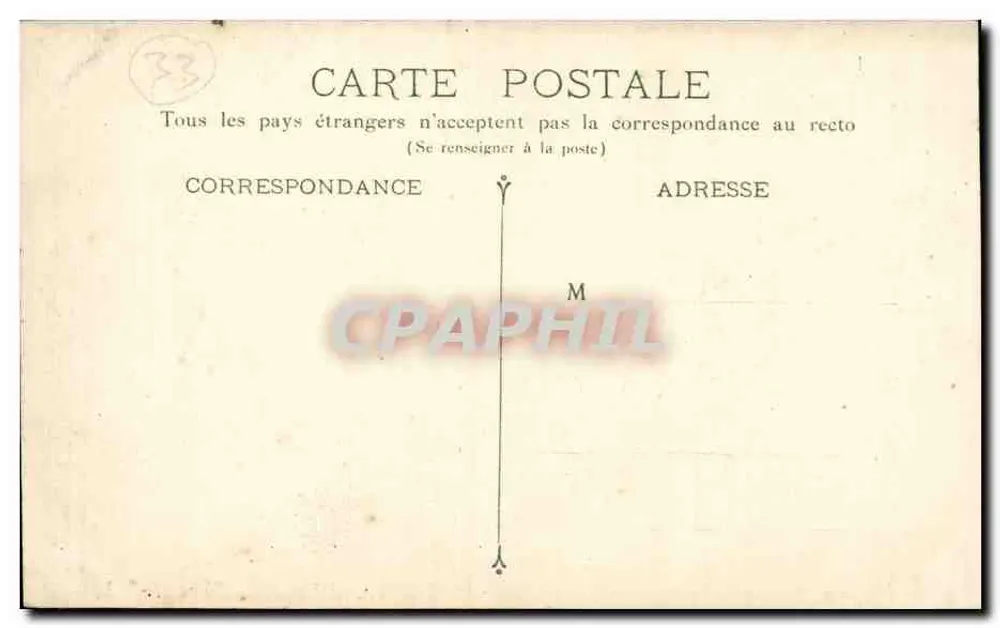 Bordeaux — Les Allées Damour — B.L. — n°17 - Verso