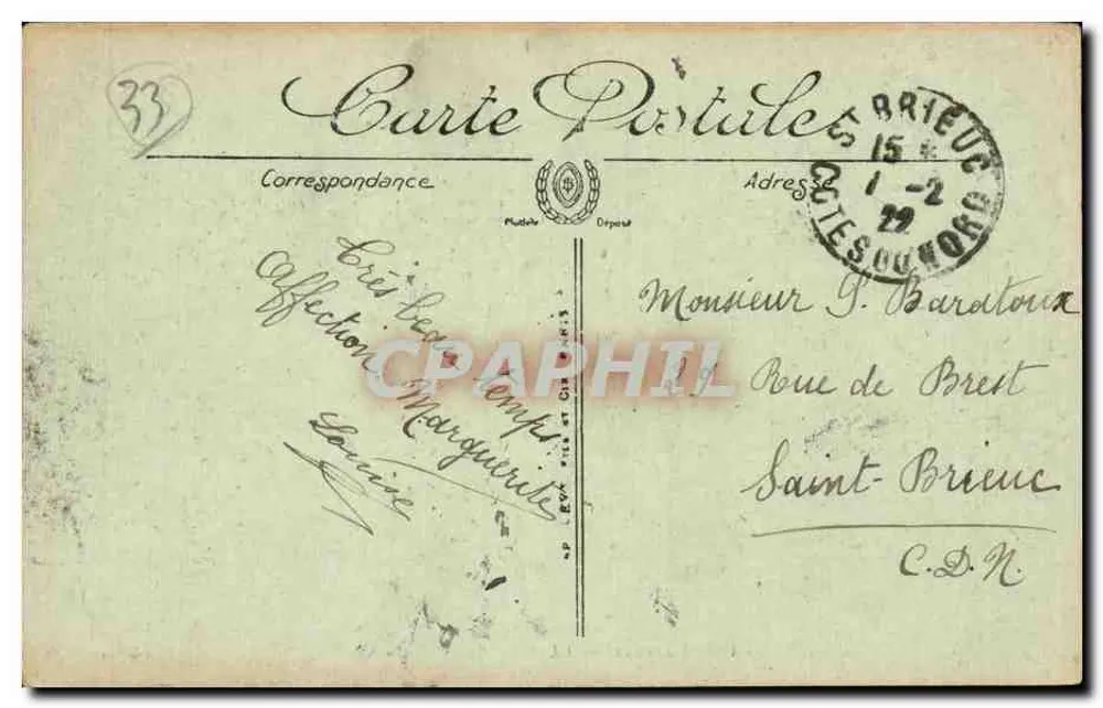 Bordeaux — O Grande Teatro — LL. - Verso