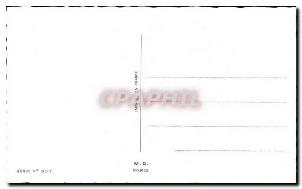 Aschenputtel — humorvoll karikiert — M.D. Paris, Serie Nr. 957 - Rückseite