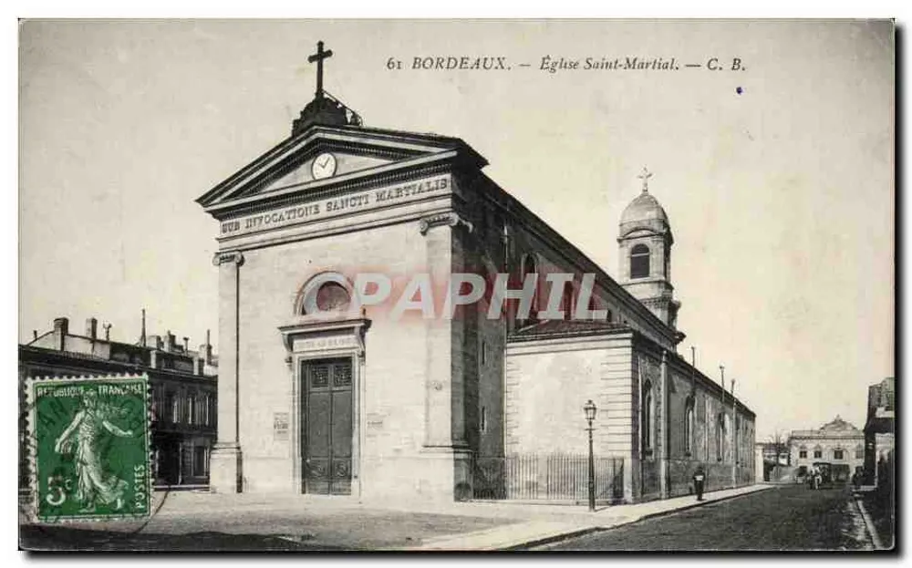 Bordeaux — Igreja de São Martim — C. B. - Frente