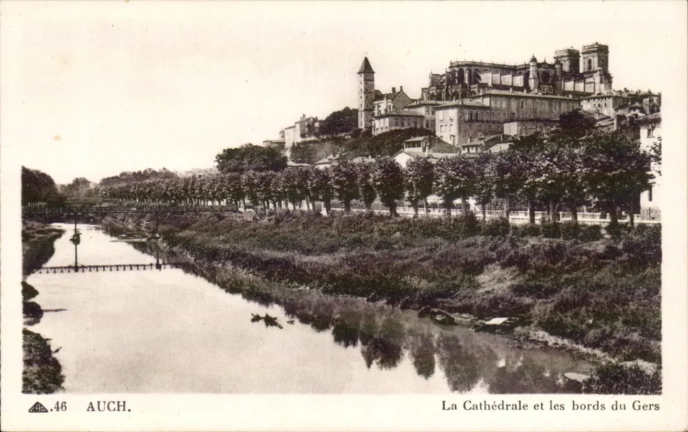 Auch. — A Catedral e as margens do Gers — editor Pan. Letellier, n°46 - Frente