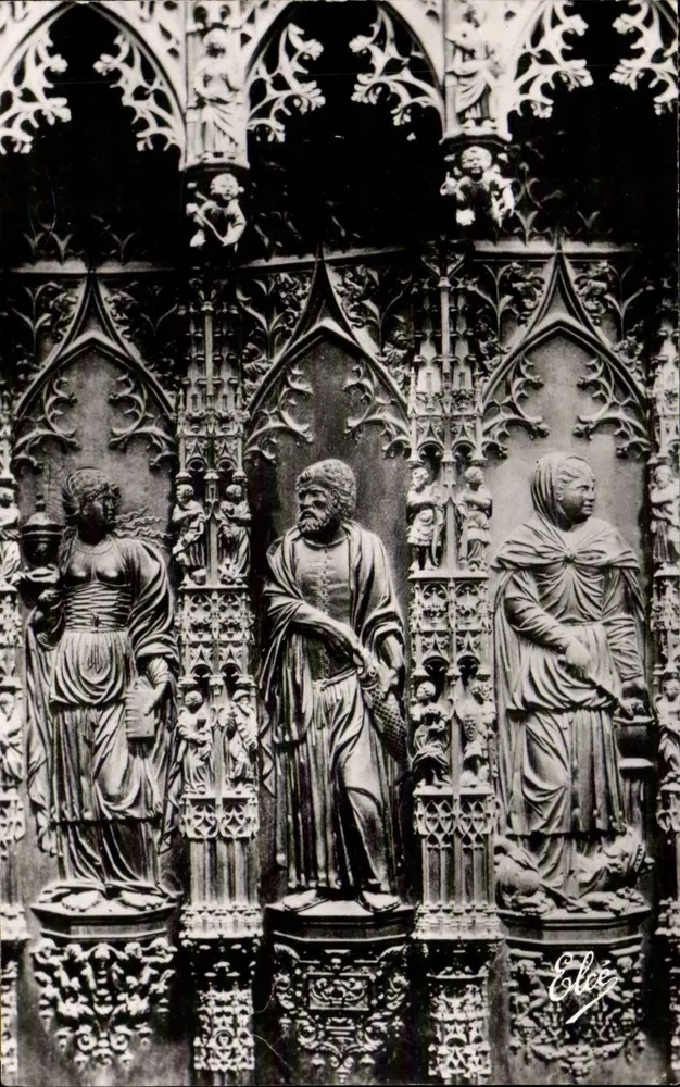 Auch — Catedral — Estátuas de madeira esculpida Século XVI — Editor Elée - Frente