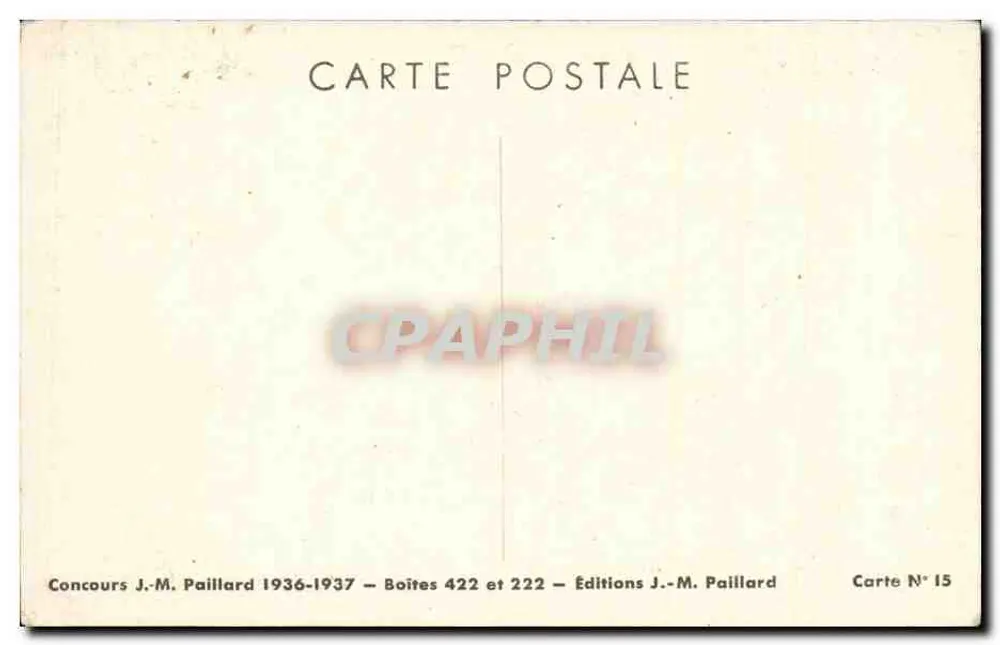Familienkarten — C. Mélé - Paris — (19 Jahre alt) — Plakat - Rückseite