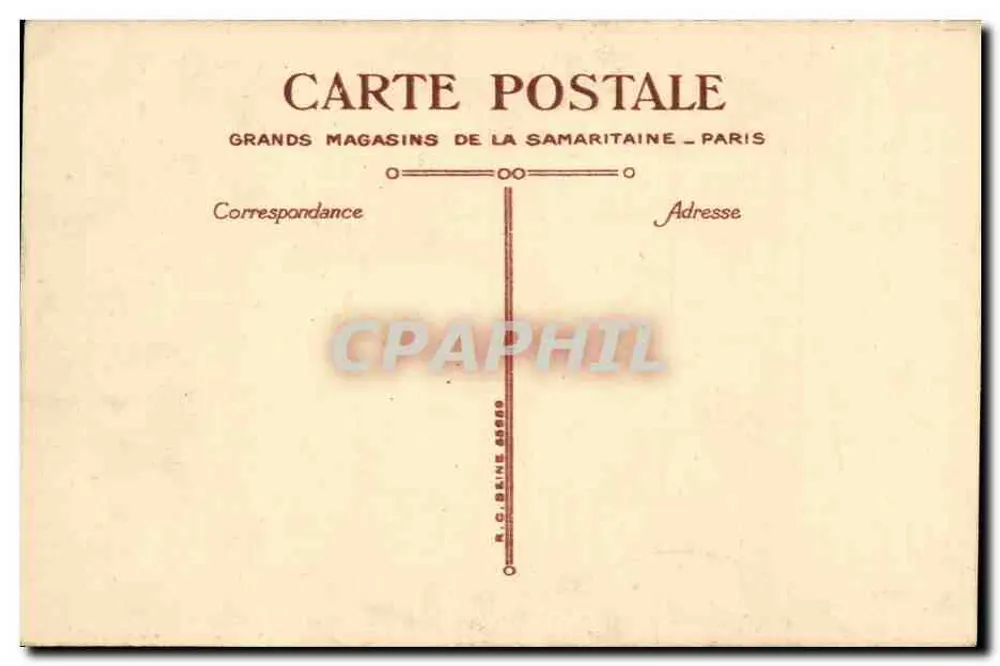 Kind auf einem Dreirad — Verlag: Grands Magasins de la Samaritaine, Paris - Rückseite