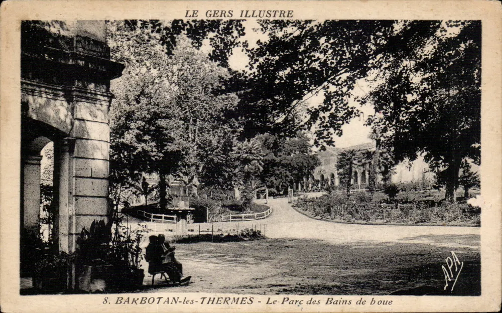 Barbotan-les-Thermes — O Parque dos Banhos de Lodo — Editor APA, n°8 - Frente