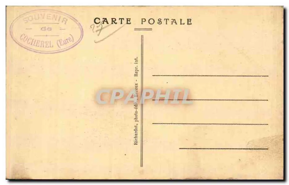 Cocherel (Eure) — Die Kirche und das Grab des Präsidenten Briand — Verlag Herriot, 3. Juli 1932 - Rückseite