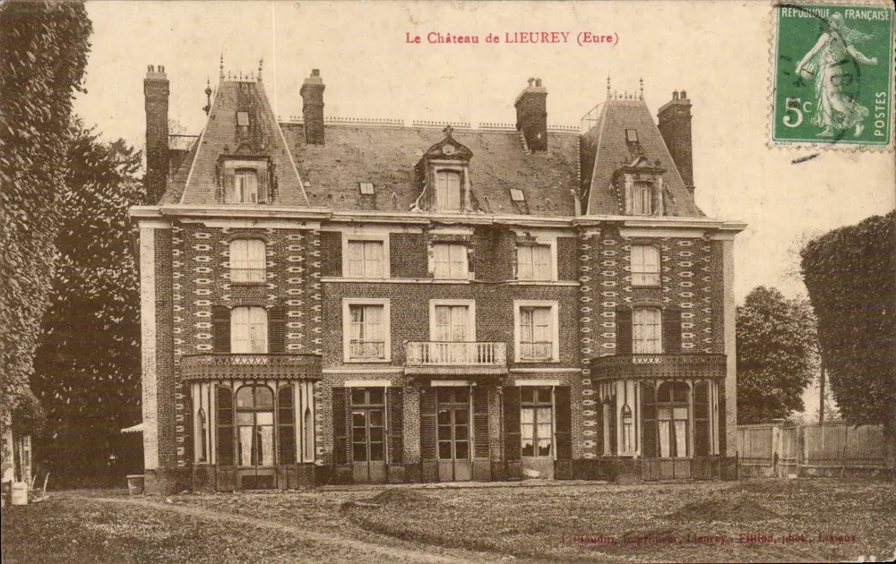 O Castelo de LIEUREY (Eure) — vista do castelo — J. Claudin, Editor, LIEUREY - Frente