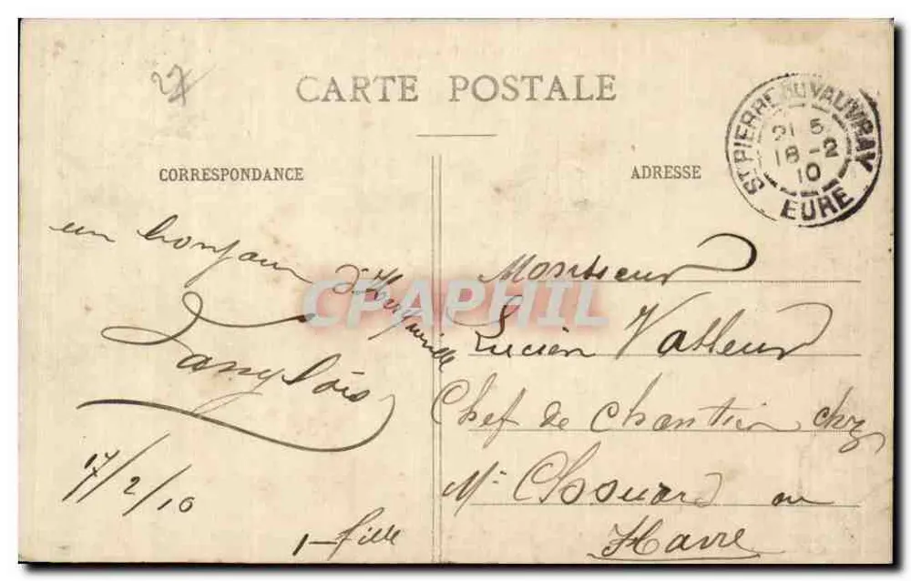 Portejoie (Eure) - Ansicht des neuen Schlosses Herqueville - Rückseite