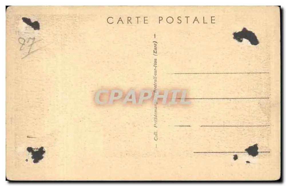 Um BRETEUIL-sur-ITON (Eure) — Der Carrefour des Dix-Mares - Der Jagdtermin Chalet (4 km.) — Combier Imp. Macon - Rückseite
