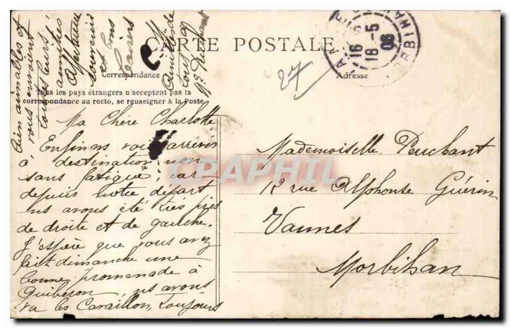 Conches - Vista geral, tirada da Estrada de Évreux — Lib. Bihugrant - Verso