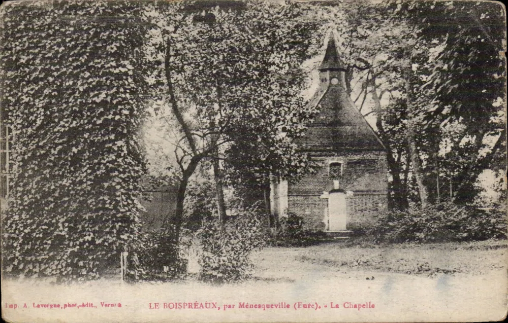 Le Boispréaux, bei Ménesqueville (Eure) — Die Kapelle — Imp. A. Leverage, phot. Verna - Vorderseite