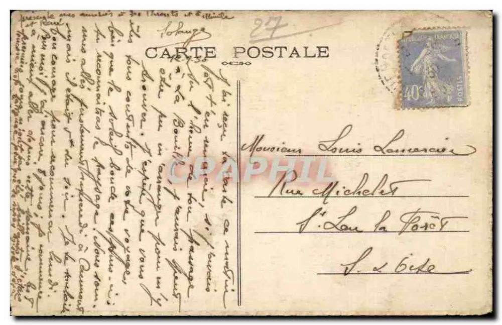 Caumont vicino La Bouille (Eure) — La Seine verso La Bouille — Ed. Ritz - Cl. Rameil, Elbeuf - Verso