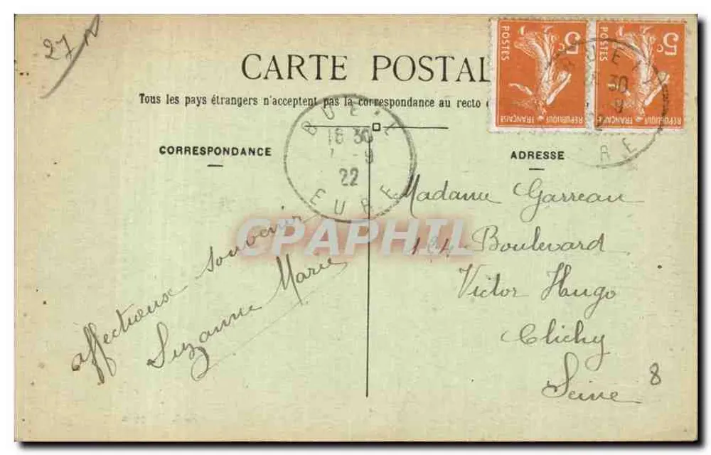Prairias da Folletière — Neuilly-sur-Eure — Ed. Grignon - Verso