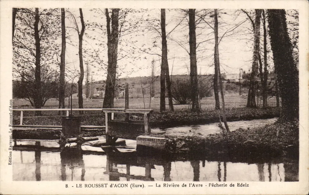 Le Rousset d'Acon (Eure) — A Ribeira da Avre — Pescaria de Edeiz — Edição Radeuac - Frente