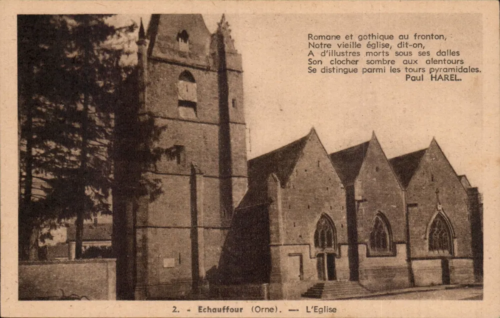 Echauffour (Orne) — A Igreja — Edição Aubry - Frente