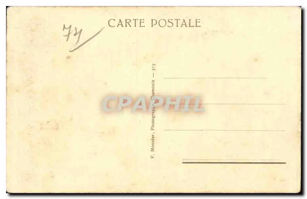 Grand Hôtel du Col des Montets e Aiguille Verte — Foto Monnier — n°313 - Verso