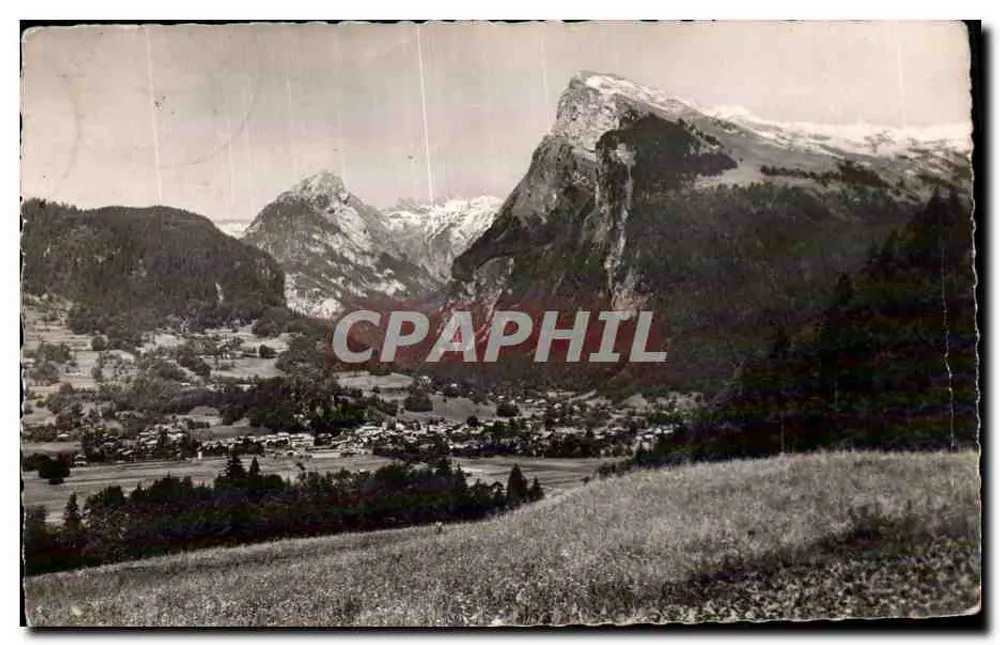 Samoens (Haute-Savoie) — Vista geral e o Crion — Edição A. Rey - Frente