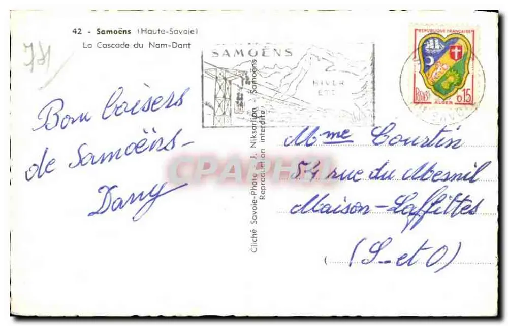 La Cascade du Nam-Dant — Samoëns (Haute-Savoie) — J. Nika - Rewers