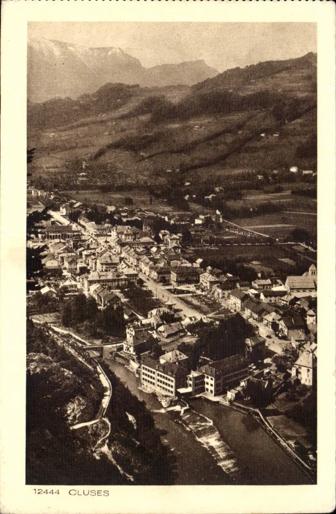 Cluses — vista aérea — BRAUN & Cie, Imp. Dornach - Frente