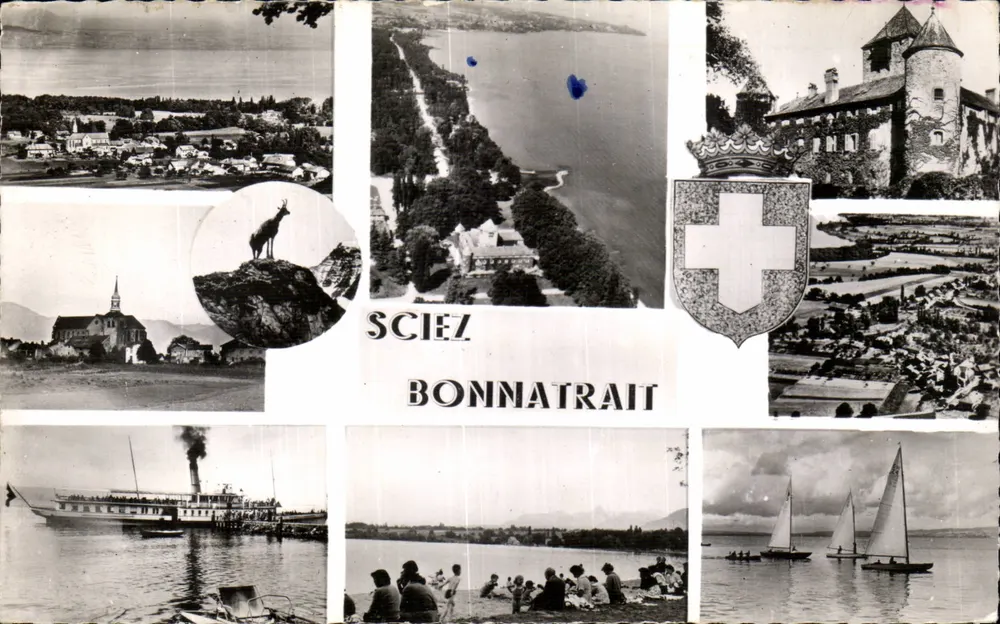 Sciez-Bonnatrait — vista panorâmica — Édition du Chêne, n°10245 - Frente