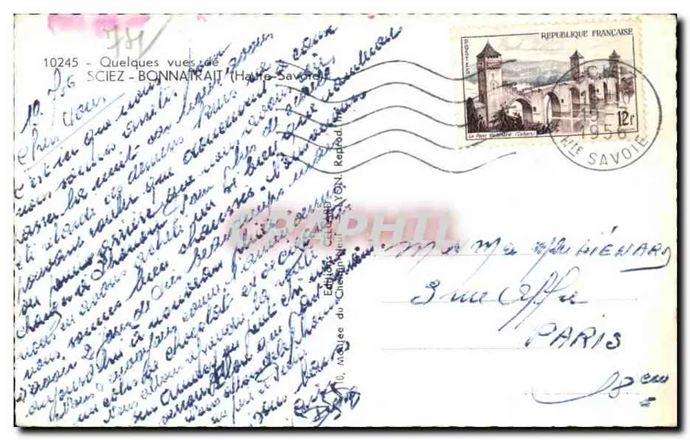 Sciez-Bonnatrait — vista panorâmica — Édition du Chêne, n°10245 - Verso
