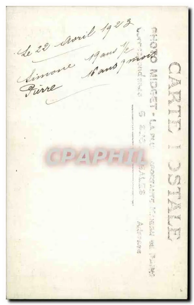 Porträt eines Paares — Studio — Choro Midget, La Paix, Frankreich - Rückseite