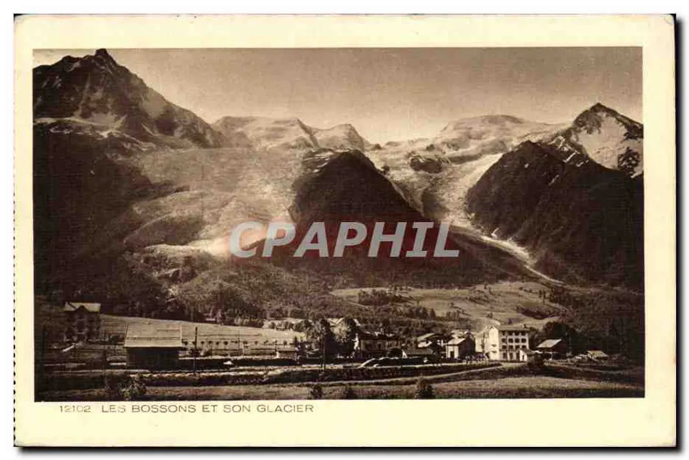 Les Bossons e seu glaciar — Coleção La Savoie — n° 12102 - Frente