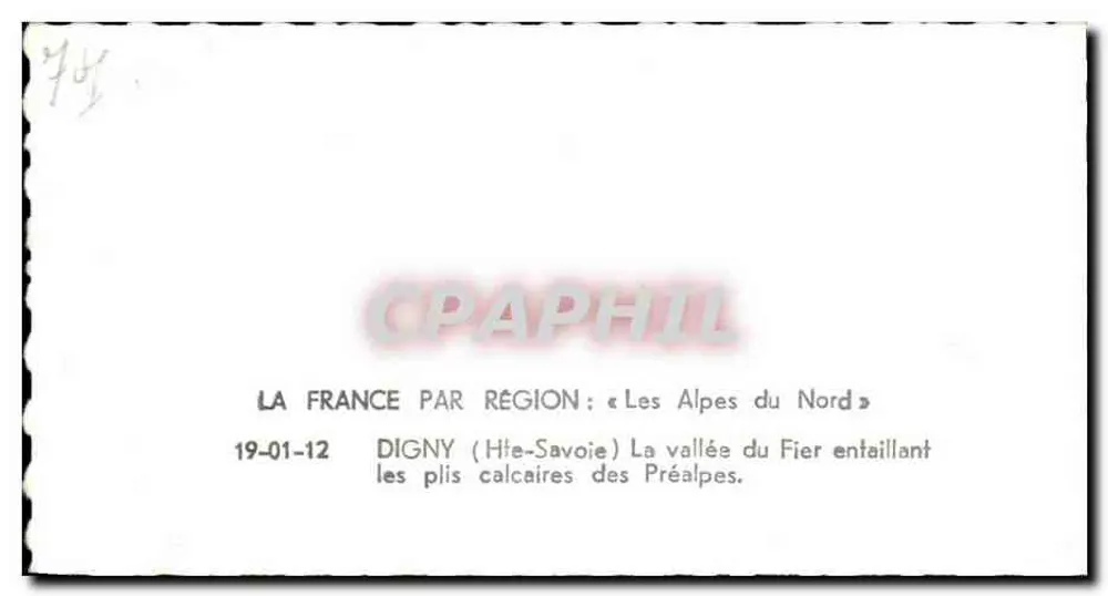 As Alpes do Norte — A vallée do Fier cortando os dobras calcárias das Pré-Alpes — LAPIE - Verso