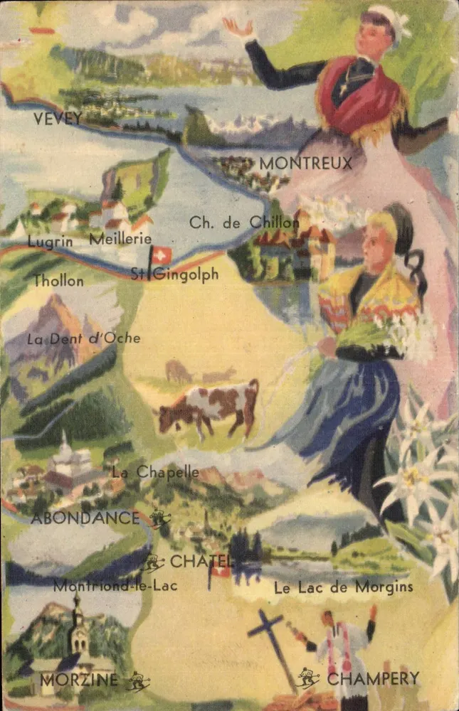 Les Rives du Lac Léman — Vallée d'Abondance — éditeur Les Editions Jean Brière, n°3 - Frente