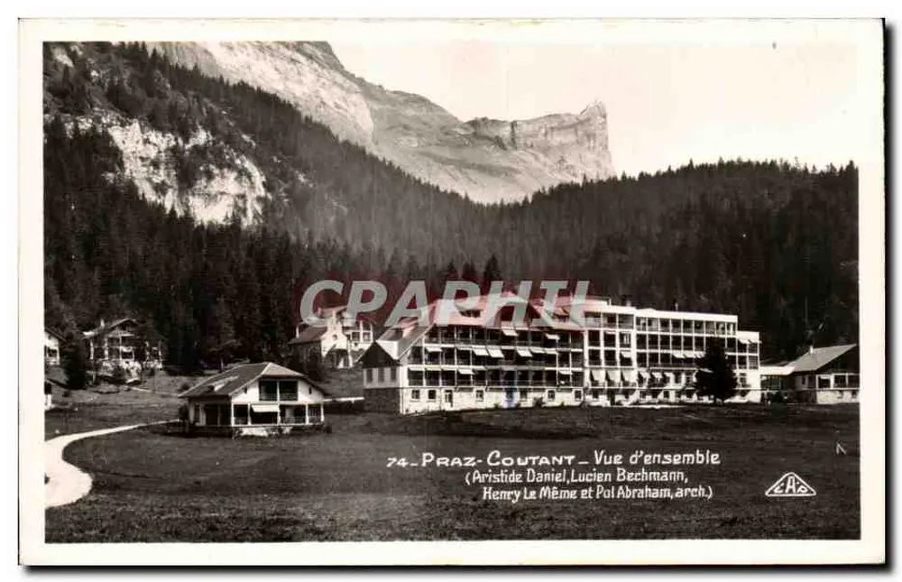 Praz-Coutant — Vista geral — Aristide Daniel, Lucien Bechmann, Henry Le Même e Pol Abraham, arq. - Frente