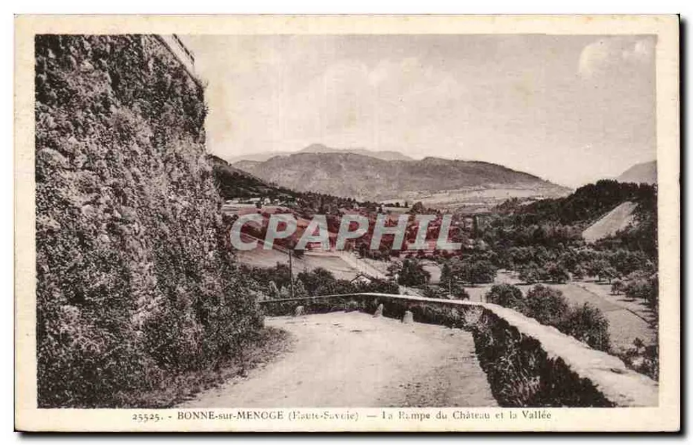 Bonne-sur-Ménoge (Haute-Savoie) — La Rampe du Château et la Vallée — Édition Berthet - Vorderseite