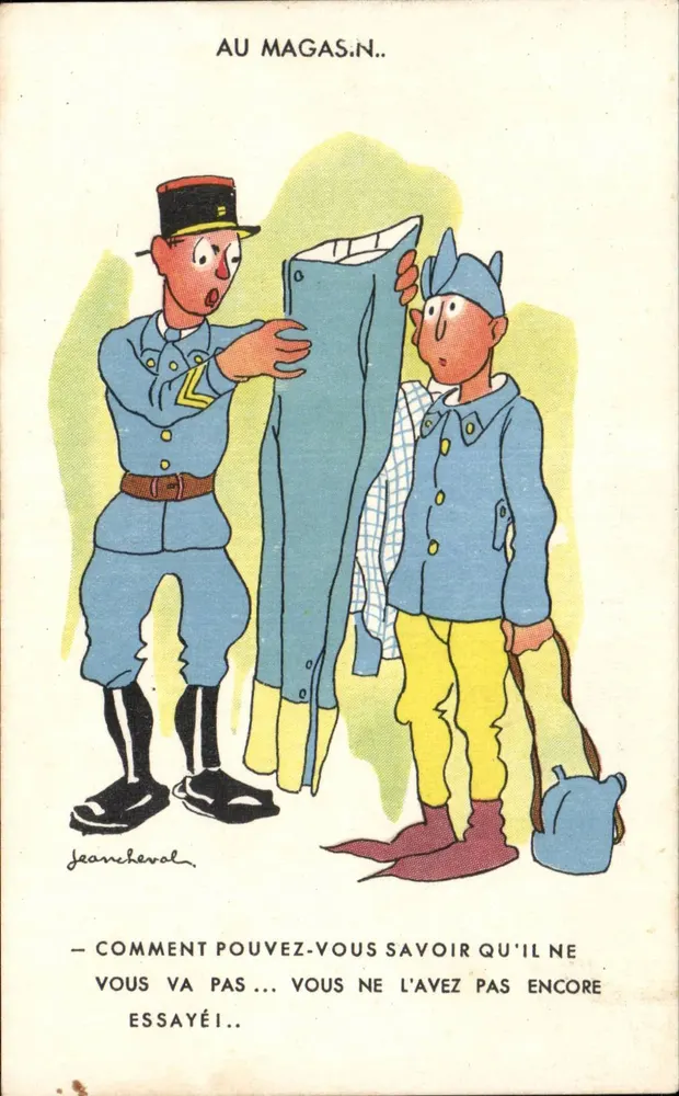 Soldaten im Geschäft — Szenen aus einem Soldatengeschäft — Verlag G. Picard, Paris - Vorderseite