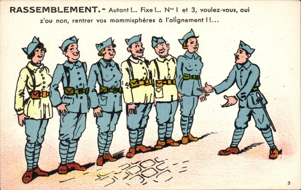 Rassemblement — Soldados em formação — J. Nozis, Edit. (Tonte Bouchand) Nantes - Frente