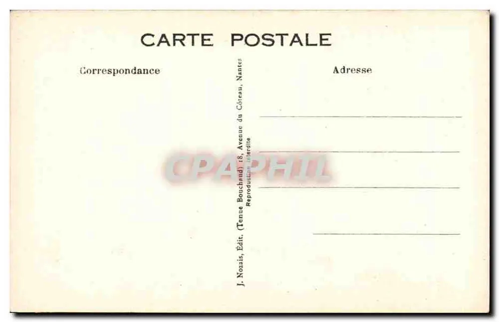 Rassemblement — Soldados em formação — J. Nozis, Edit. (Tonte Bouchand) Nantes - Verso