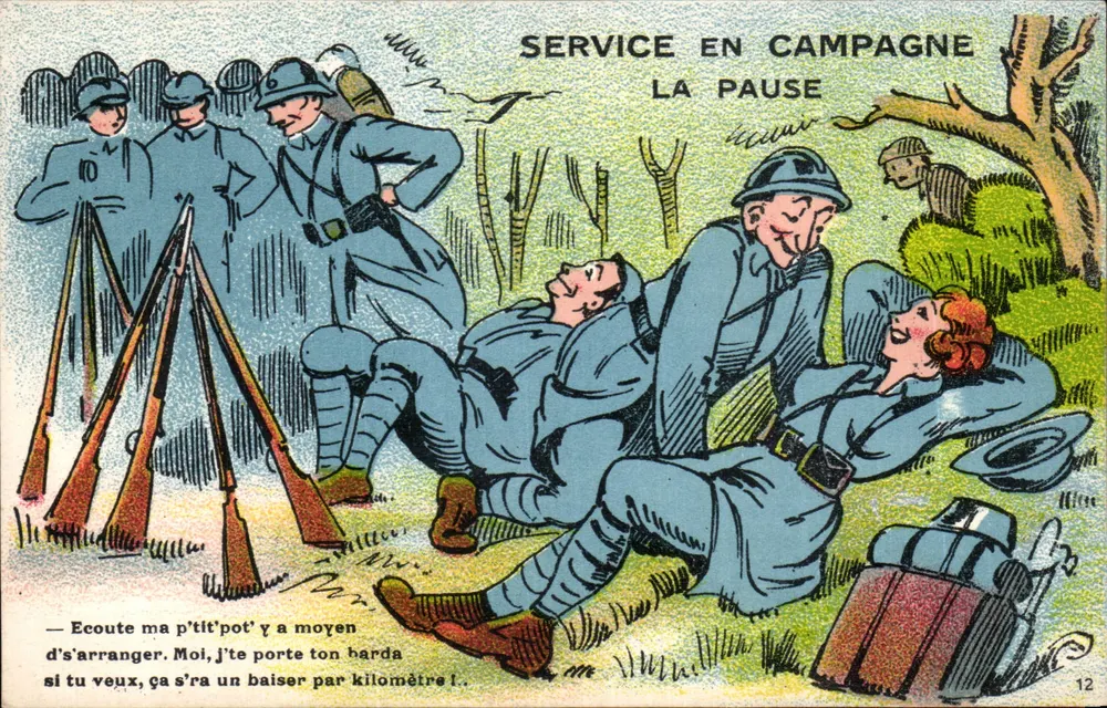 Dienst in der Landschaft — Die Pause — J. Nozis Édit. Nantes - Vorderseite