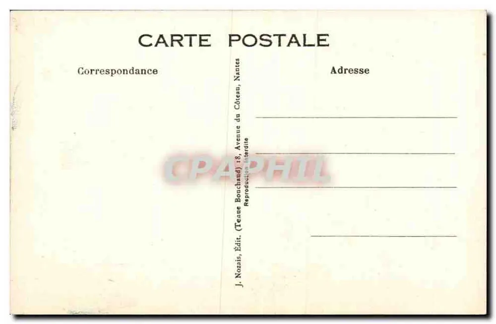 Dienst in der Landschaft — Die Pause — J. Nozis Édit. Nantes - Rückseite