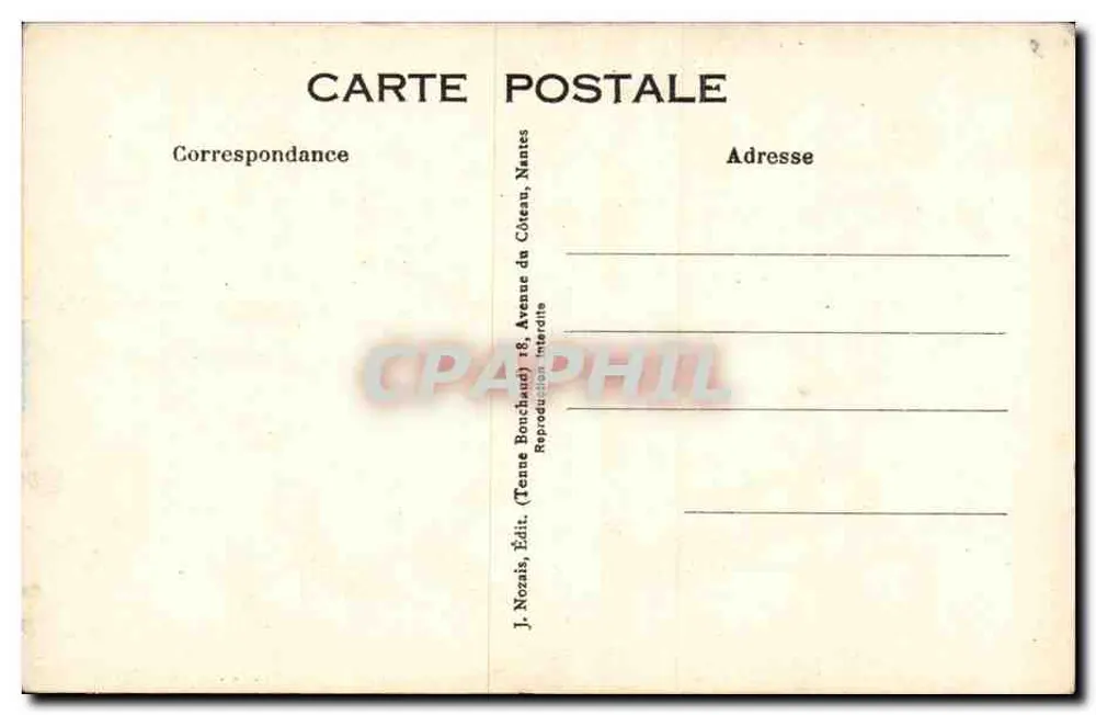 Bei einem Musette-Ball — Militärtanzszenen — J. Nozais, Verlag Nantes - Rückseite