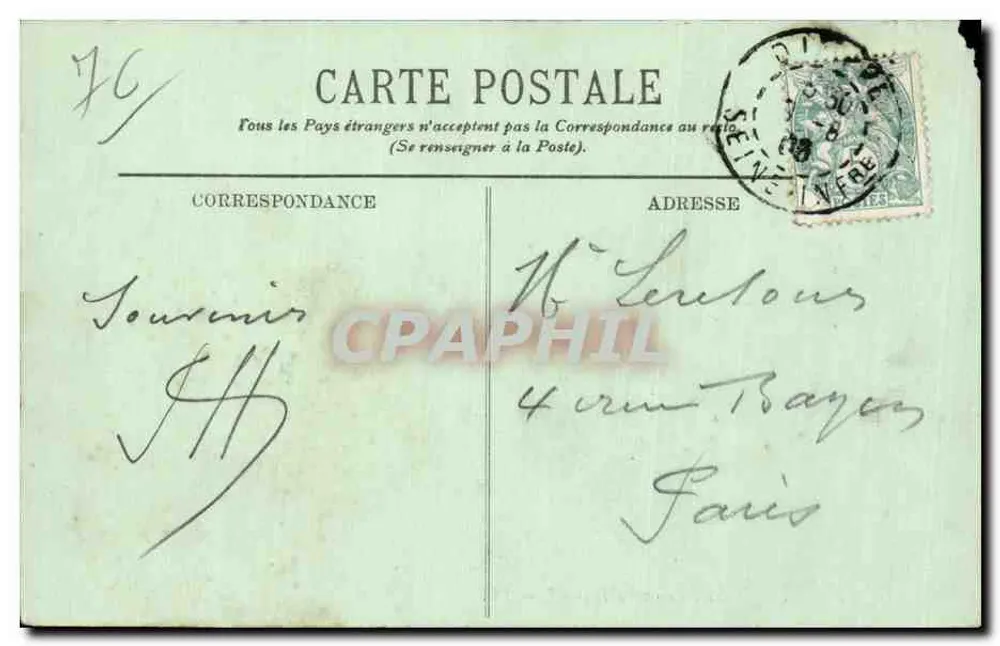 Dieppe — Ankunft der "La France" — LL. Nr. 88 - Rückseite