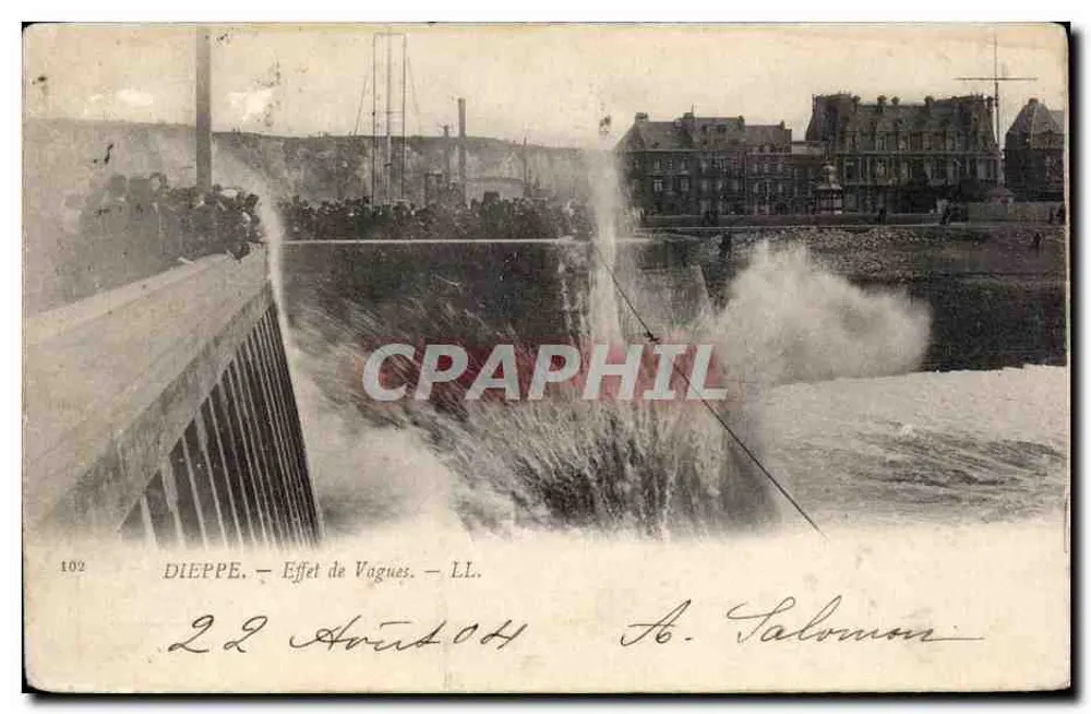 Dieppe — Efeito de Ondas — LL. — A. Salomon - Frente