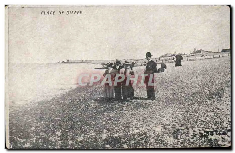 Praia de Dieppe — vista da costa — editor M.S. & C. (n° 862) - Frente