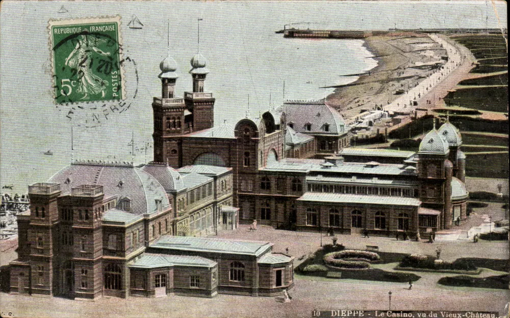 Dieppe - Das Casino, vom Alten Schloss aus gesehen — Verlag L.Y. & Cie, Nr. 10 - Vorderseite