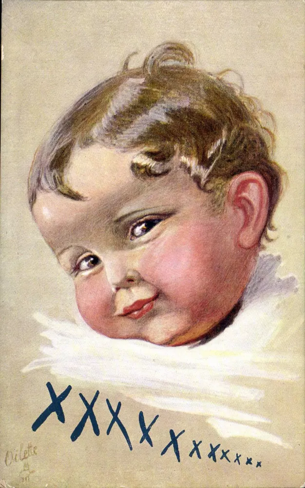 Lachendes Baby — Verlag Dilette, Nr. 8706 - Vorderseite