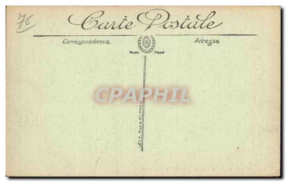 Dieppe — A Ponte em um Dia de Tempestade — LL. N° 265 - Verso
