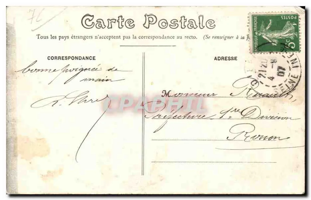 Dieppe — Ansicht des alten Schlosses Les Mâchicoulis — G. Fardouille - Rückseite
