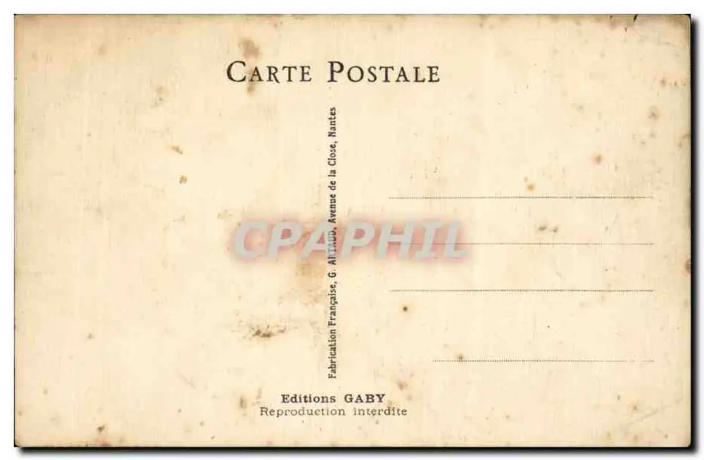Scène de lit — femme et enfant sous la pleine lune — éditeur GABY, n°58 - Rückseite