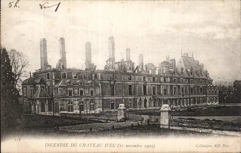 Brand im Château d'Eu — 11. November 1902 — Collections ND Phot, n° 113 - Vorderseite