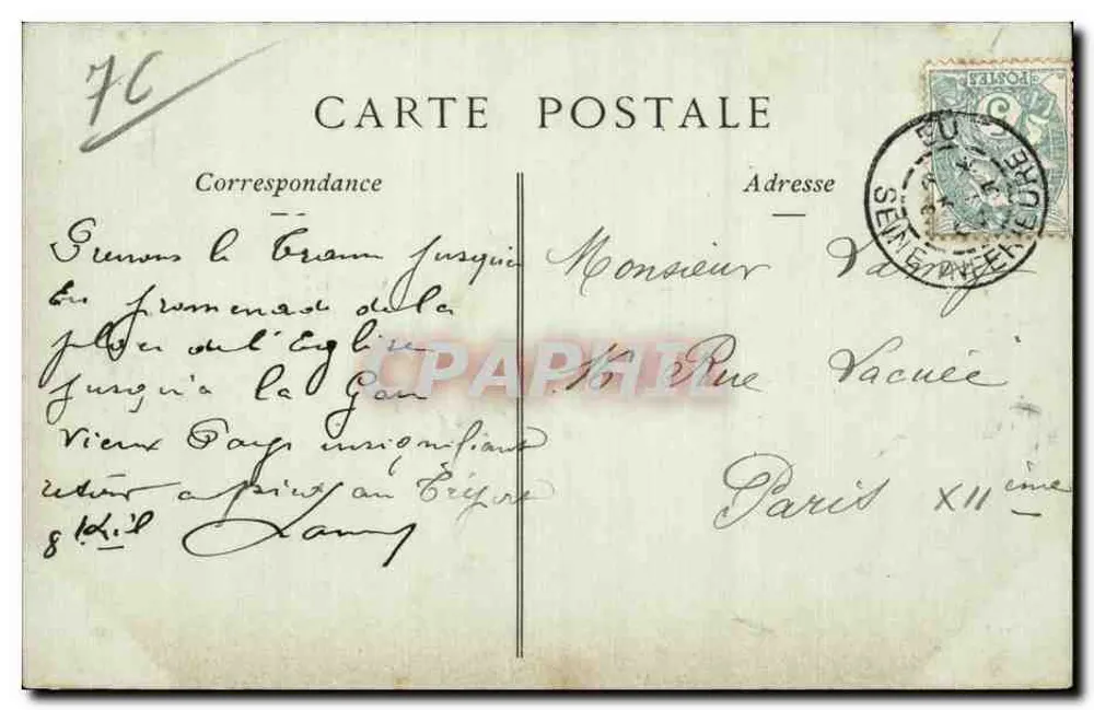 Brand im Château d'Eu — 11. November 1902 — Collections ND Phot, n° 113 - Rückseite