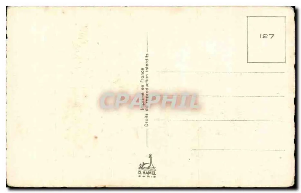 Kind mit Pivoine-Büschel — Frohe Geburtstagskarte — R. Hamel, Nr. 127 - Rückseite